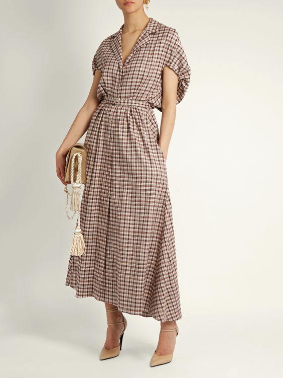 Long plaid dress