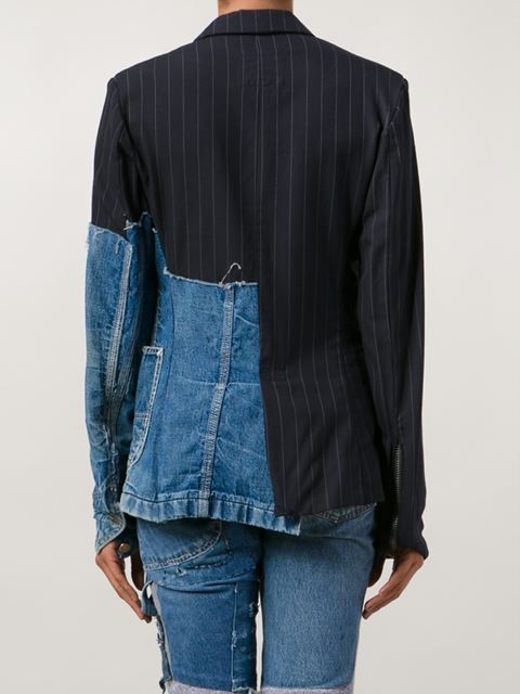 Women's bi-material suit