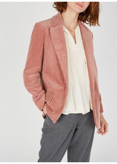 Women's jacket, pink velvet